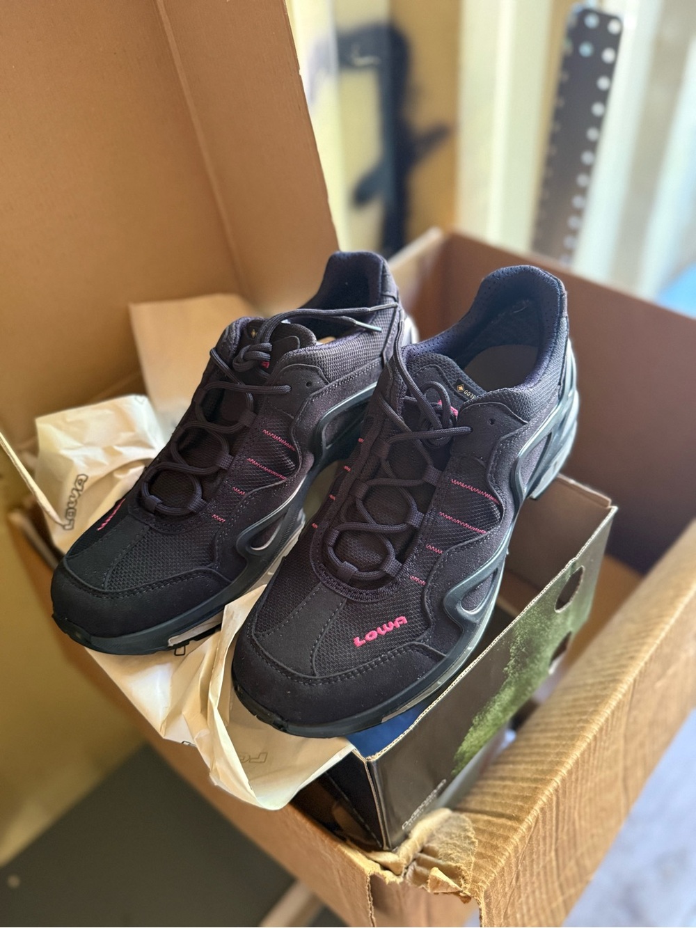 NWT Lowa Hiking Shoes (Navy/Pink)